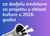 Javni poziv za dodjelu sredstava za projektu u oblasti kulture u 2026. godini
