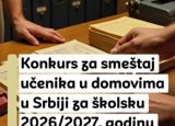 Otvoren konkurs za prijem učenika u domove