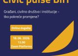 Online panel „Civic Pulse BiH: Građani, civilno društvo i institucije – tko pokreće promjene?"