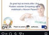 Evropska nedelja mobilnosti – Poziv za volontere u Novom Pazaru